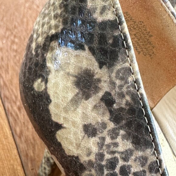 Sz 5.5M Nine West faux snake skin 2.5in heels - Picture 10 of 12